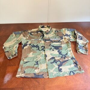 Vintage 80s US Air Force BDU Woodland Jacket Large Regular E8 Senior Master Sgt